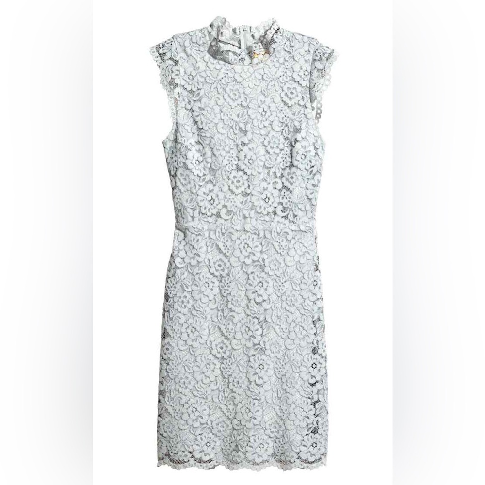 H&M Sleeveless Lace Dress in Ice Blue